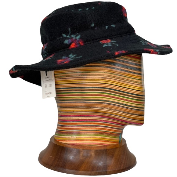 BRIXTON Dylan Bucket Hat - Floral Polar Fleece NWT sz XS/S - Picture 6 of 7